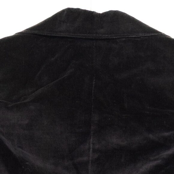 Toddler Boys Size 3 Black Velvet Blazer With Gold Buttons & Patterned Lining - Picture 5 of 6